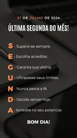 Segunda bom dia 