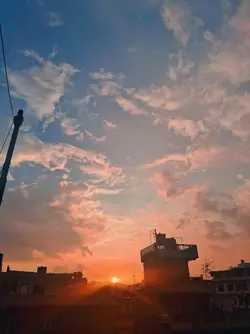 sunset temp.