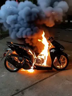 Motorcycle burn