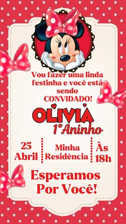 Convite minnie 