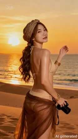 ถ่ายรูปริมทะเล ai