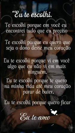 Eu te escolhe