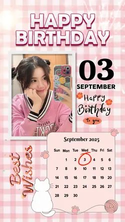 HBD 3 SEPTEMBER GIRL