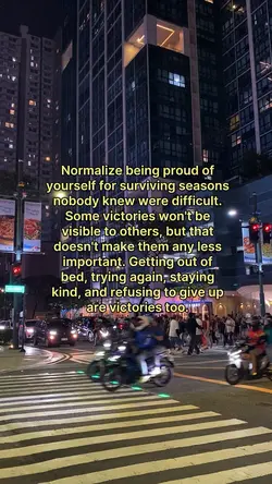 Be proud of yourself