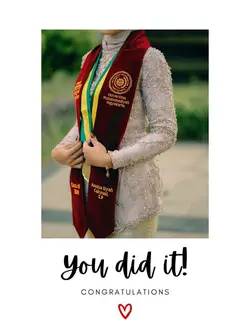 you did it