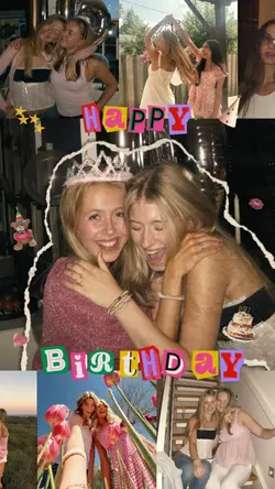 birthday retro scrol