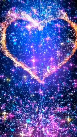 Flame/Glitter heart