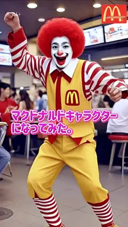マクドナルドキャラクターになってみた。