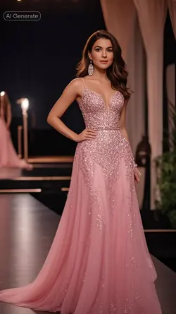 ai pink gown