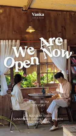 WE ARE OPEN NOW