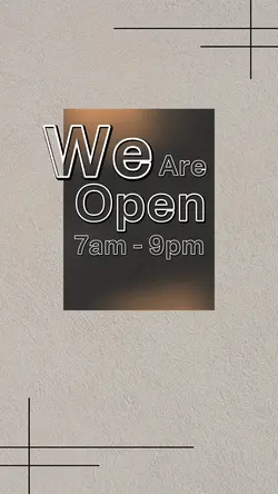 We are open