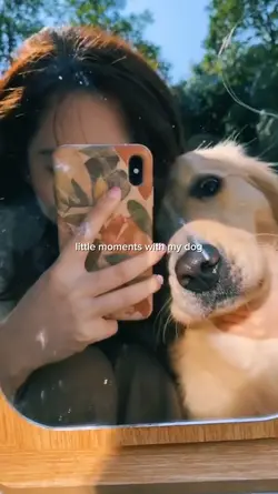 moment with my dog