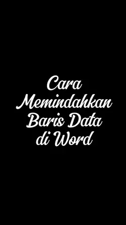Word Table Trik