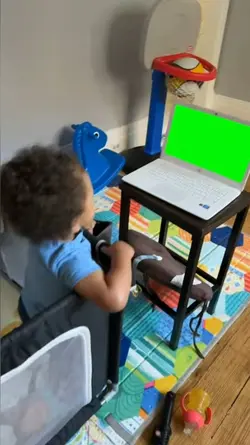 kid on laptop