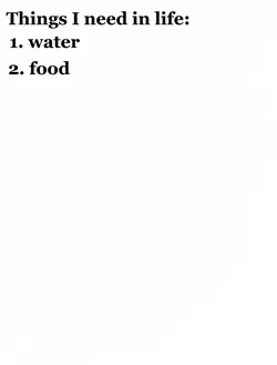 Things I need: