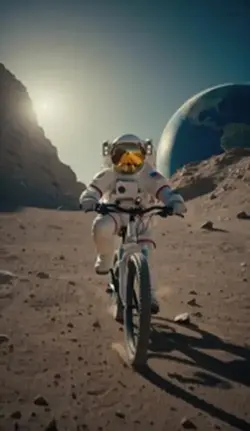 Riding on the moon 
