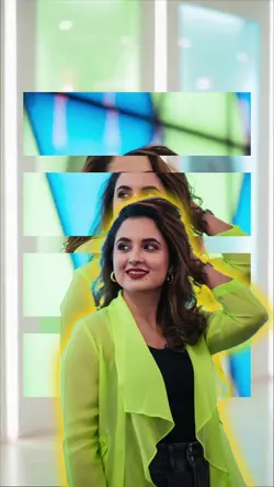 Selfie neon in movimento
