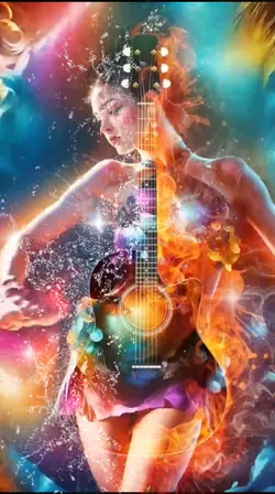 Guitar on fire