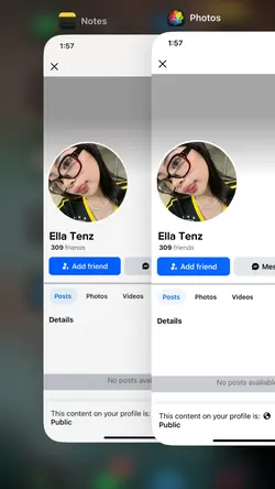 fb x fb ios layout