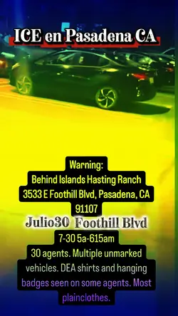 ICE en Pasadena CA 