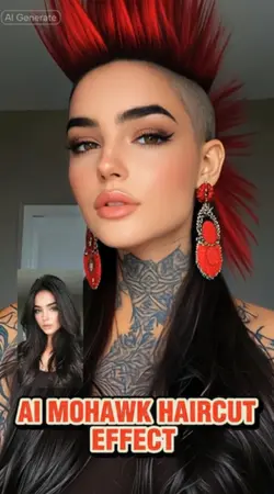 AI Mohawk haircut 