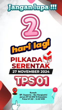 2hari menuju pilkada