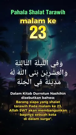 Tarawih Malam Ke 23