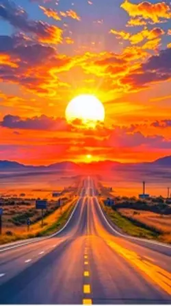 夕暮れの道