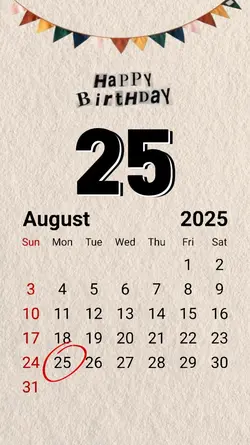HBD 25 AUGUST 2025