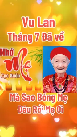 Tháng 7 vu lan