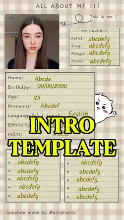 Intro template