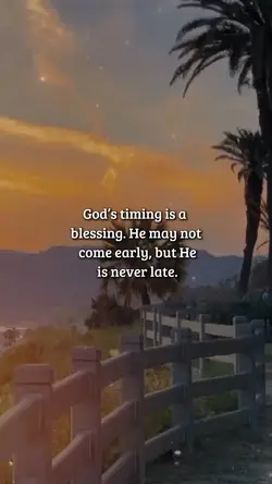 God’s timing is a