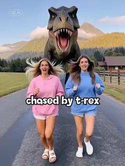 chased by t-rex 