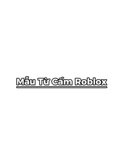 mẫu từ cấm rbl