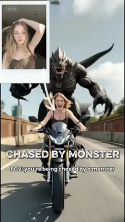 Chased by monster