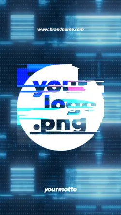 Glitch Logo Reveal