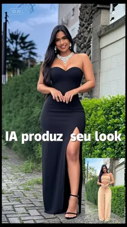vestido preto IA