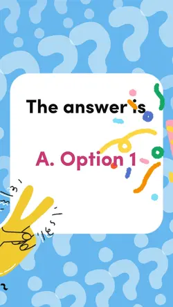 Blue quiz template 