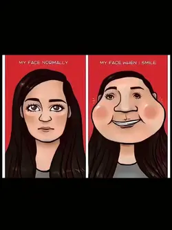 normal face vs smile