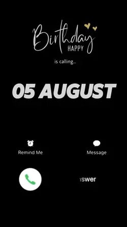 HBD CALL 5 AUGUST