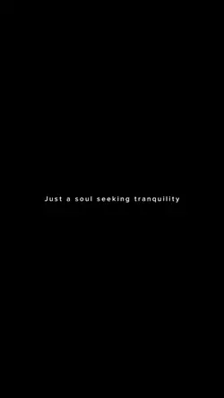 seeking tranquility