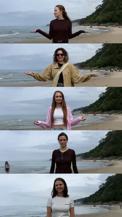 5 girls collage
