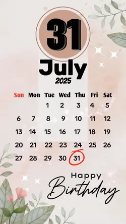 birthday 31 july