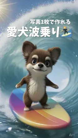 愛犬サーフィン🏄☀️