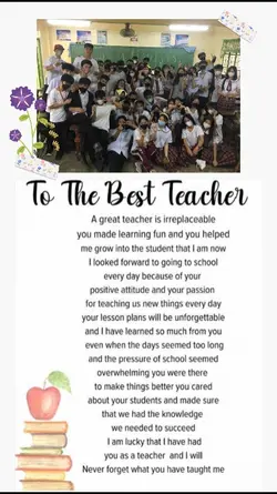 To the best teacher