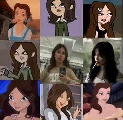 she has brown hair