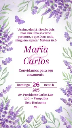 convite de casamento