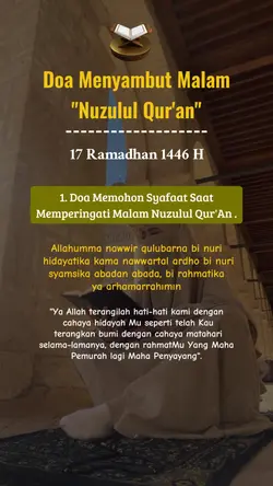 Doa nuzulul Qur'an