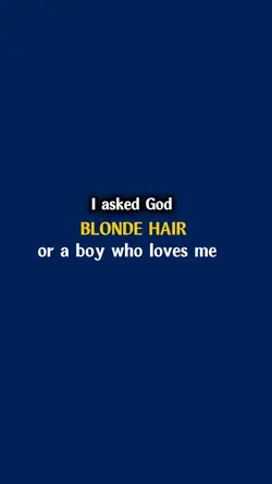 BLONDE HAIR