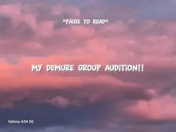 My audition!!!